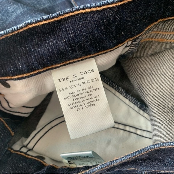 Rag & Bone The Dre Jeans in color Classic. Slim fit low rise - Picture 10 of 13